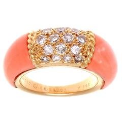 Van Cleef & Arpels Coral Diamond Gold Philippine Ring