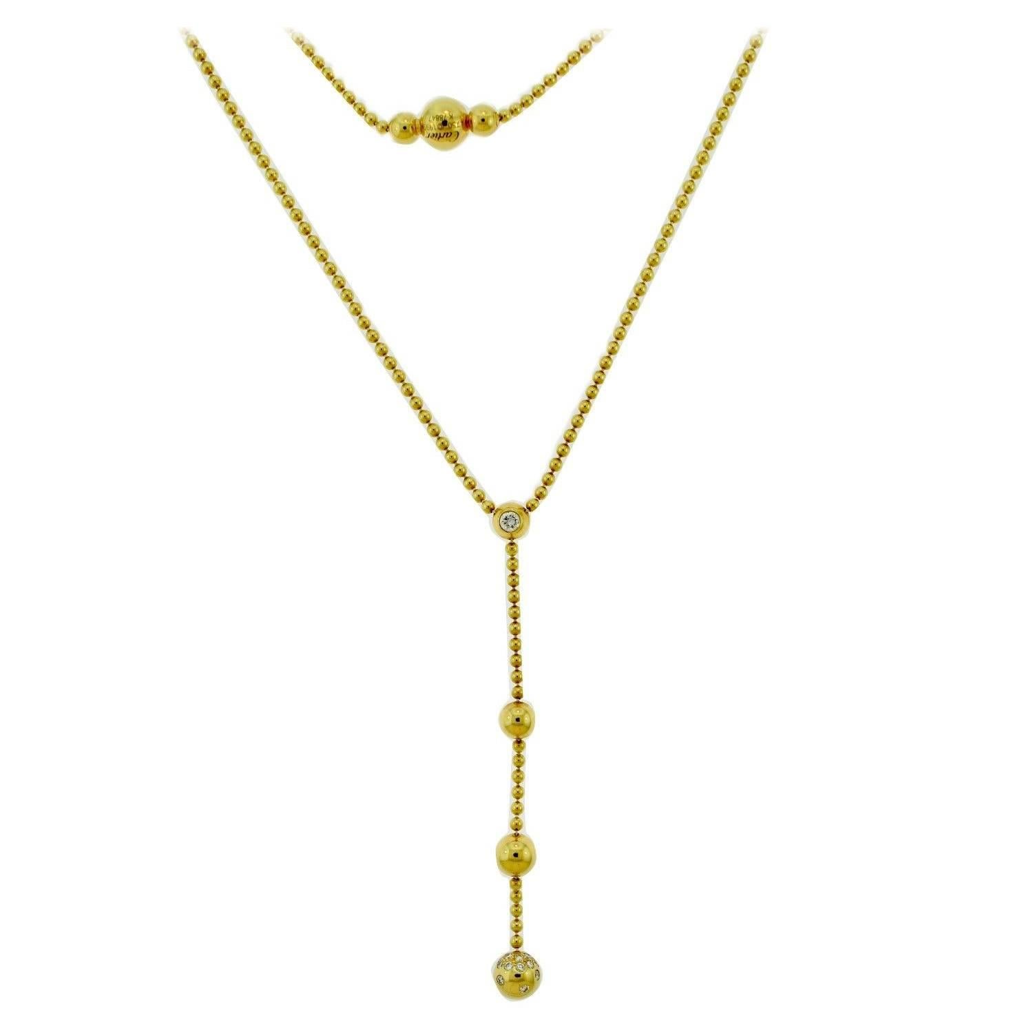 Cartier "Pluie de Diamants" Diamond Gold Necklace For Sale