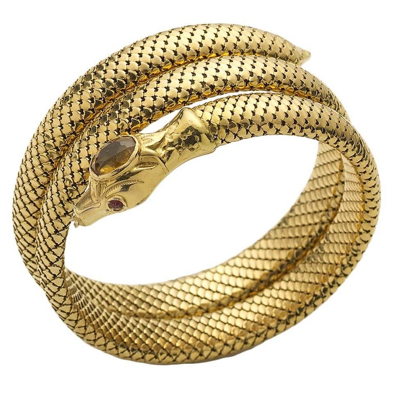 Italian Gold Snake Suite For Sale at 1stdibs