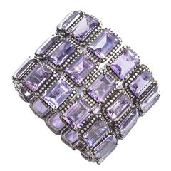 Amethyst Diamond Gold Bracelet 3