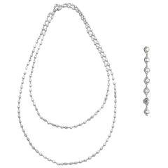 Diamond Gold Long Chain Necklace 6