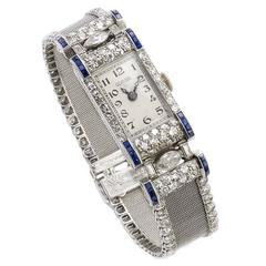 Glycine Damen Platin-Diamant-Armbanduhr