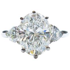 Van Cleef & Arpels 3.01 Carat GIA Cert Diamond Gold Engagement Ring