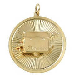 Early Television Camera Gold Charm