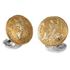 Deakin & Francis Sterling Silver 230 Coin Royal Britannia Cufflinks 