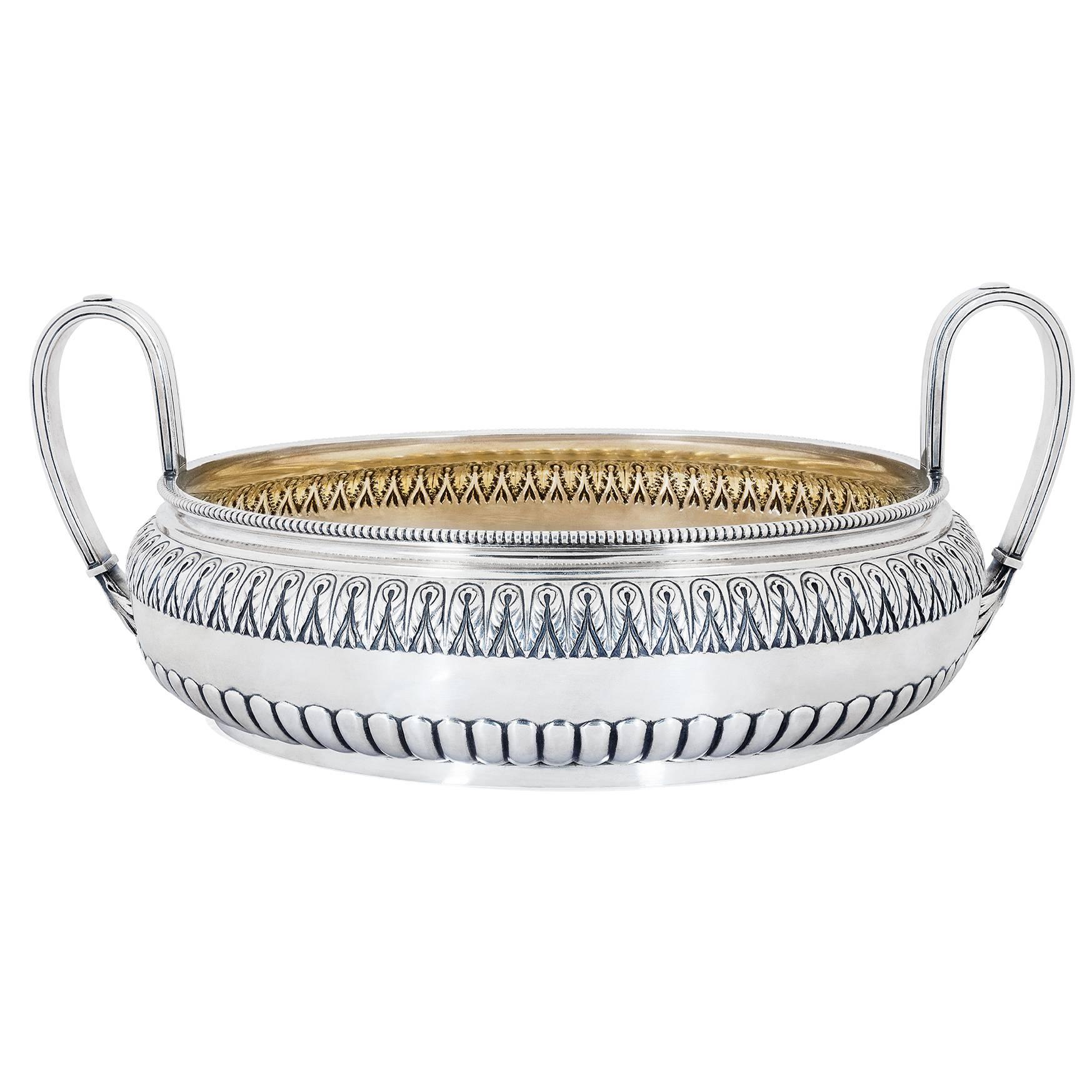 1890s Fabergé Silver Fruit Bowl