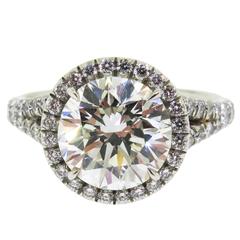 Diamond Platinum Halo Engagement Ring 2