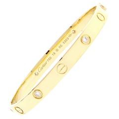 Cartier Four Diamond Gold Love Bracelet