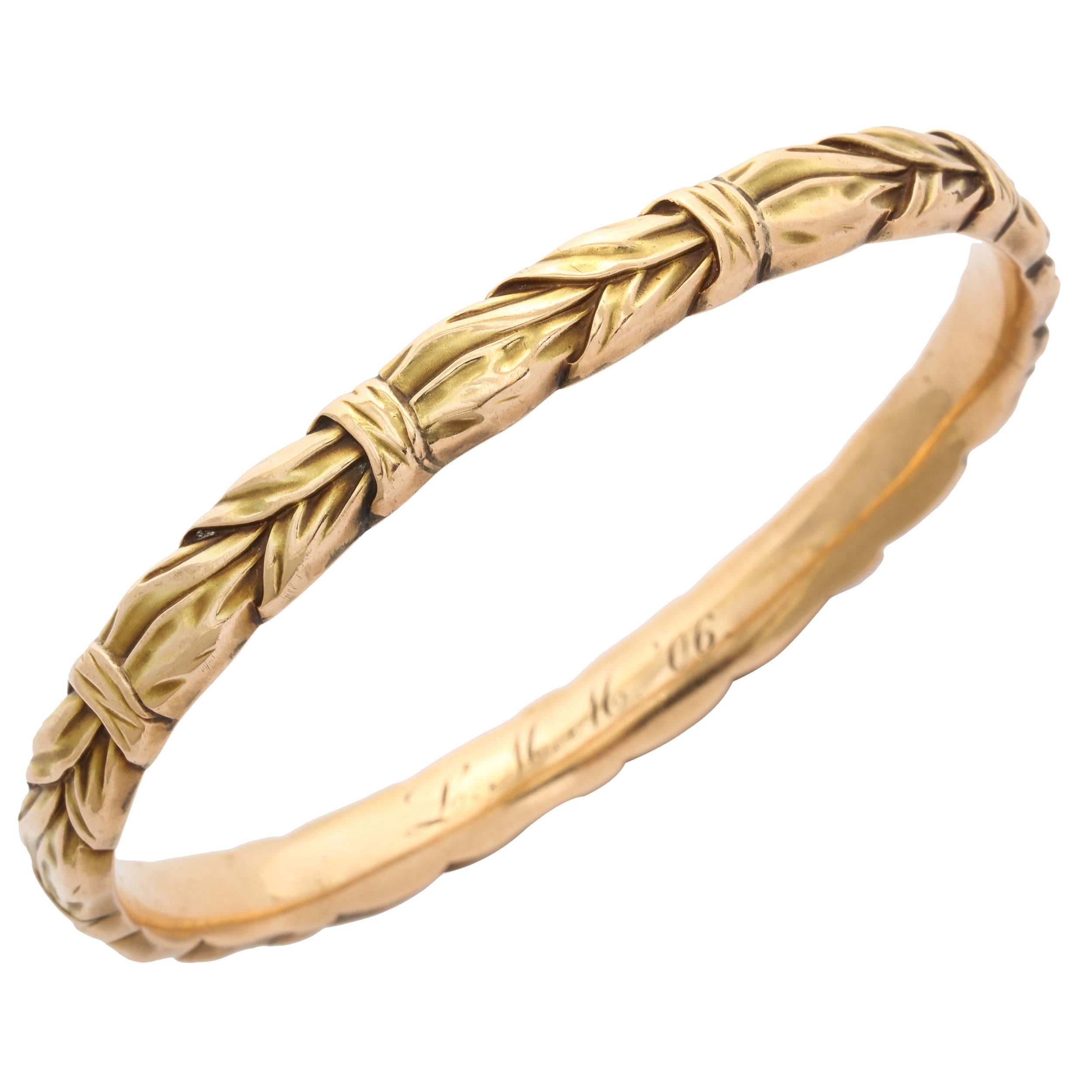 1906 Hedges & Co. Classic Gold Bangle Bracelet
