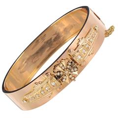 French Napoleon III Pearl Gold Bracelet