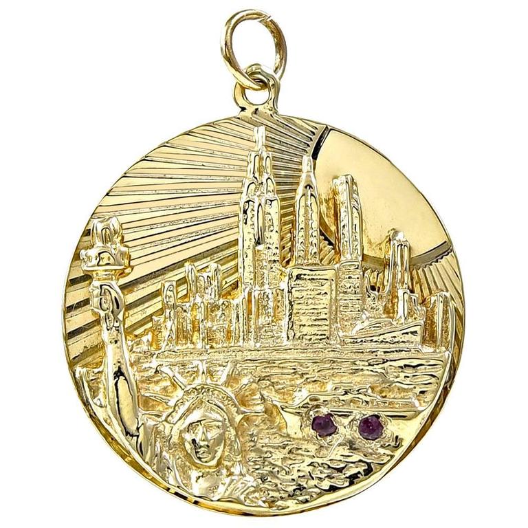 New York City Gold Charm at 1stDibs new york charm