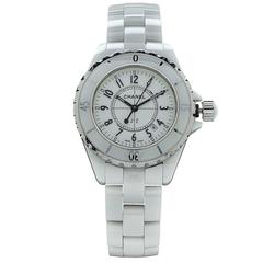 Chanel Stainless Steel White Ceramic Case Automatic Wristwatch