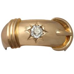 1900s 0.38 Carat Diamond and 18k Yellow Gold Dress Ring 2