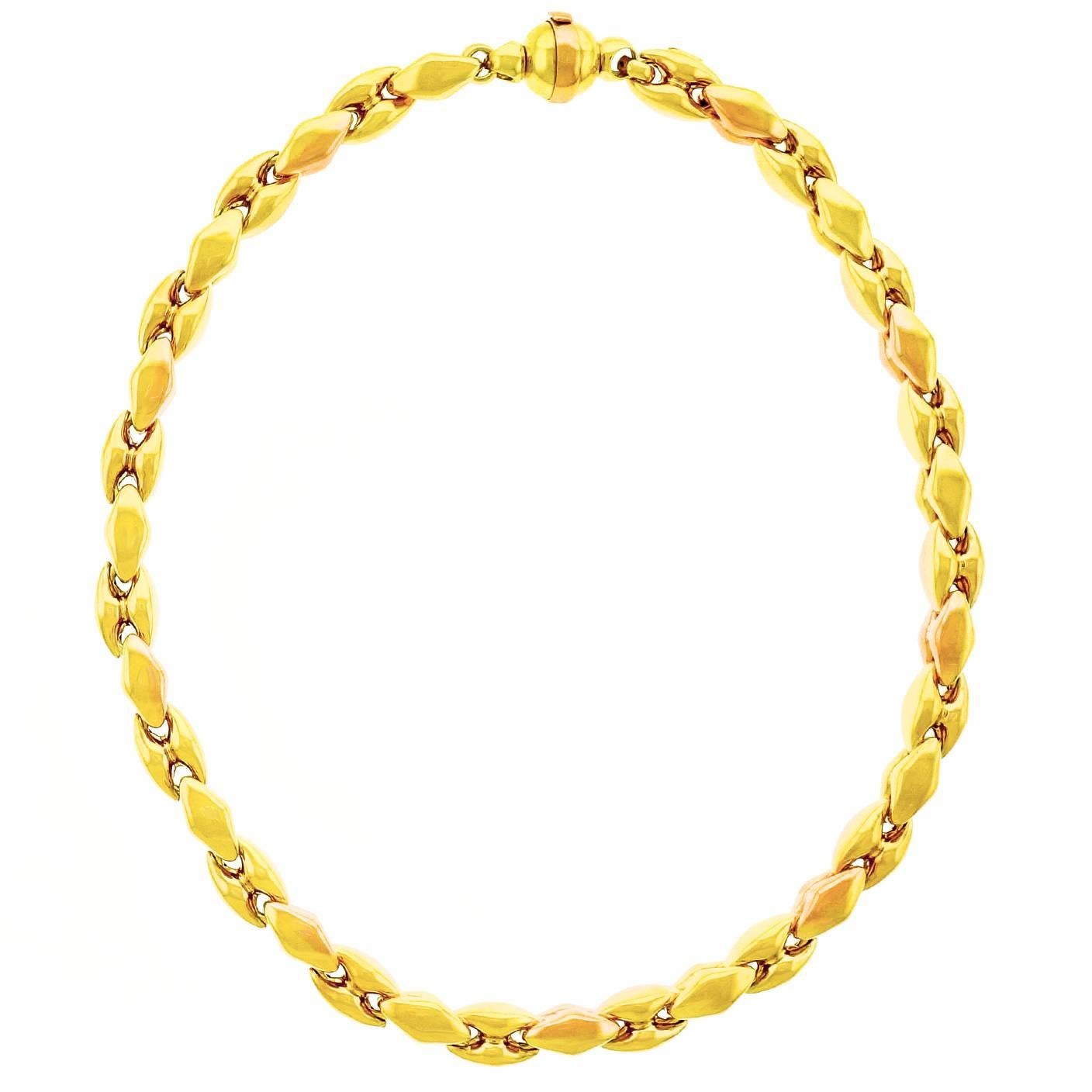 Fabulous Gold Anchor Link Necklace