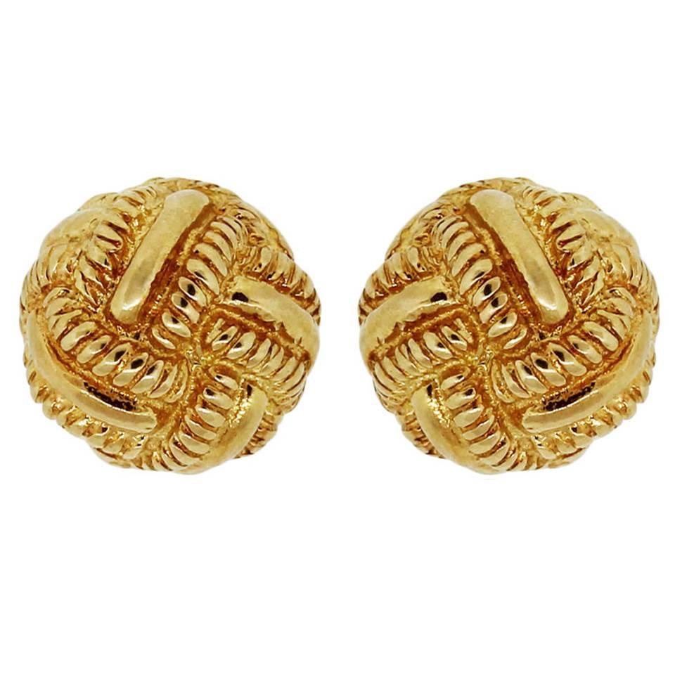 Tiffany & Co. Schlumberger Gold Knot Earrings