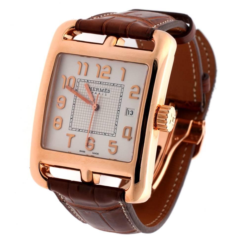 Hermes Rose Gold Cape Cod Limited Edition Wristwatch