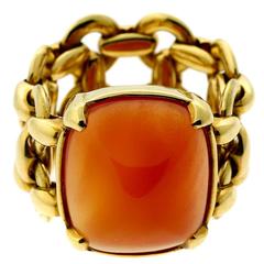 Hermes Gemstone Gold Ring