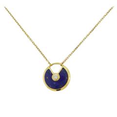 Amulette de Cartier Lapis Lazuli Diamond Gold Small Model Necklace