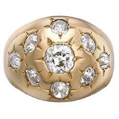 Bombe style diamond dress ring