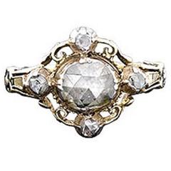 Rose cut diamond Georgian ring