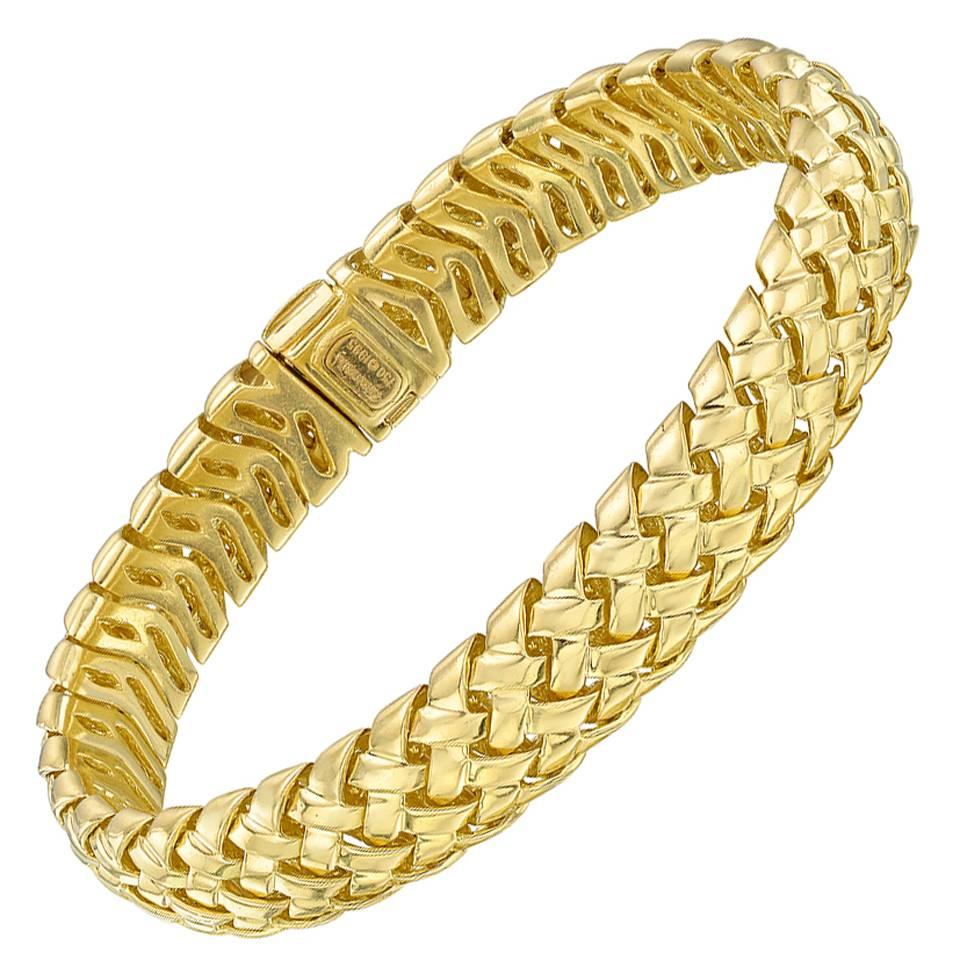 Tiffany 
Co. ​Gold Woven-Link "Vannerie" Bracelet