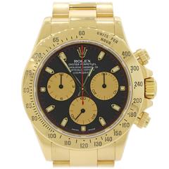 Rolex Daytona Paul Newman 116528 18k Gold Chronograph Watch
