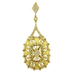 Doris Panos Large Diamond Gold Pendant