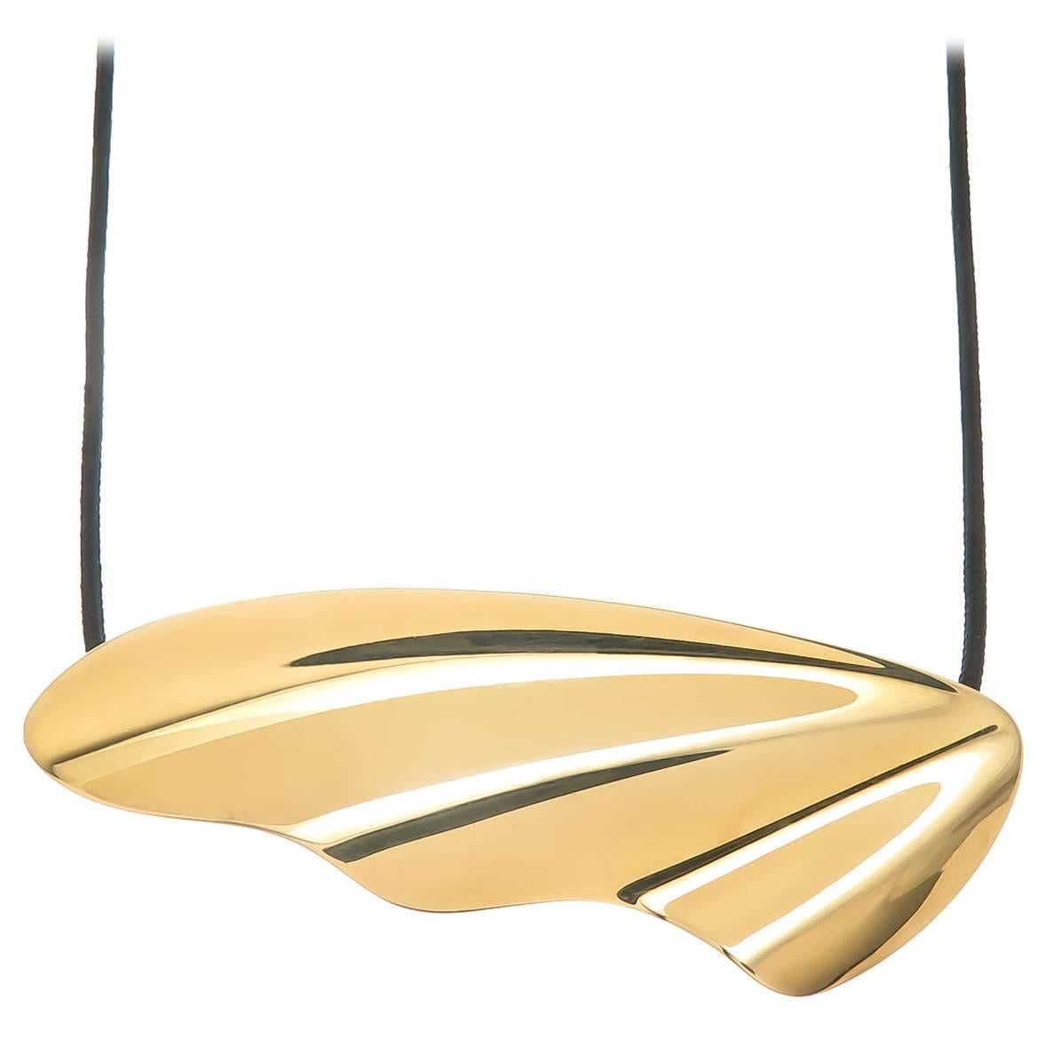 Tiffany & Co. Elsa Peretti Gold Wing Tide Pendant