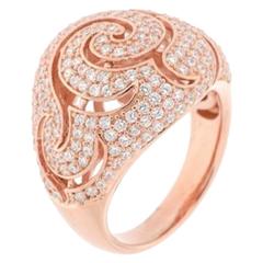 Open Work Diamond Gold Ring 6