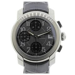 Baume Mercier Stainless Steel Capeland Grey Chronograph Automatic Wristwatch 