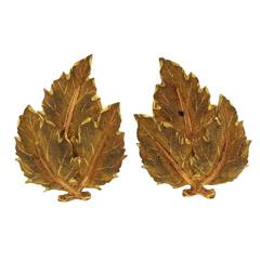 Buccellati Gold Leaf Earrings 1
