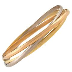 Cartier Trinity Tricolor Gold Bangle Bracelets