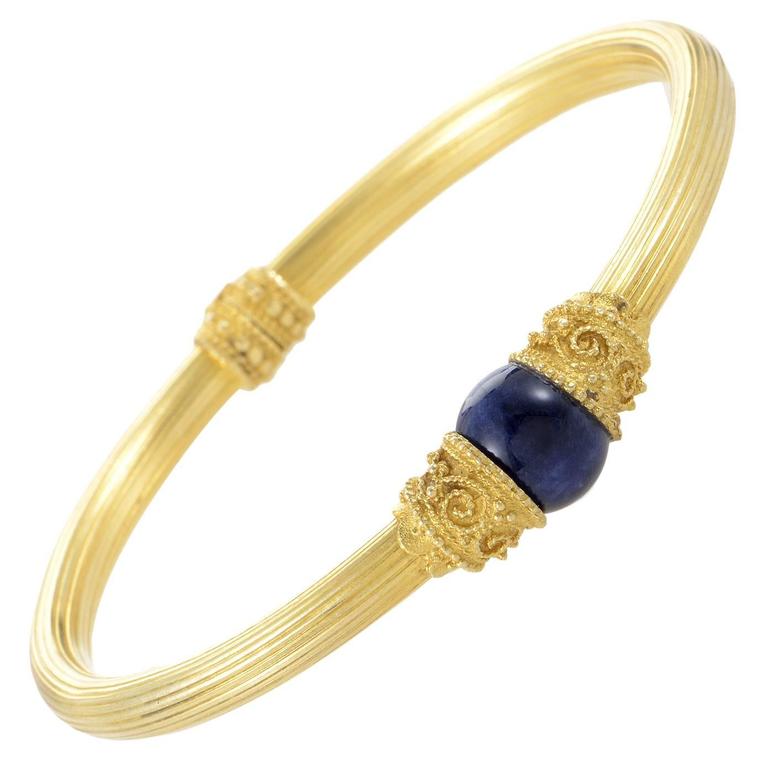 Ilias Lalaounis Lapis Lazuli Gold Bead Bangle Bracelet at 1stDibs | ilias lalaounis  bracelets, lalaounis bracelets