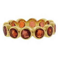 Temple St. Clair Red Sapphire Gold Eternity Band Ring