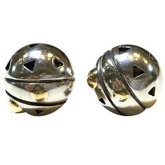 John Atencio Silver and Gold Elements Button Stud Earrings 5