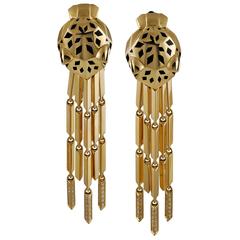 Cartier Enamel Diamond Gold "Panthere" Earrings 8