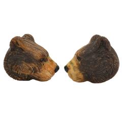 Michael Kanners Finely Carved Bear Cufflinks 12