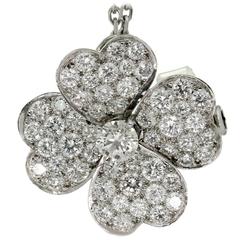 Van Cleef & Arpels Cosmos Medium Clip Diamond Gold Pendant Necklace 7
