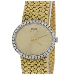 Piaget Ladies Yellow Gold Diamond Bezel Quartz Dress Wristwatch