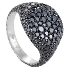 David Yurman Black Diamond Gold Pave Ring