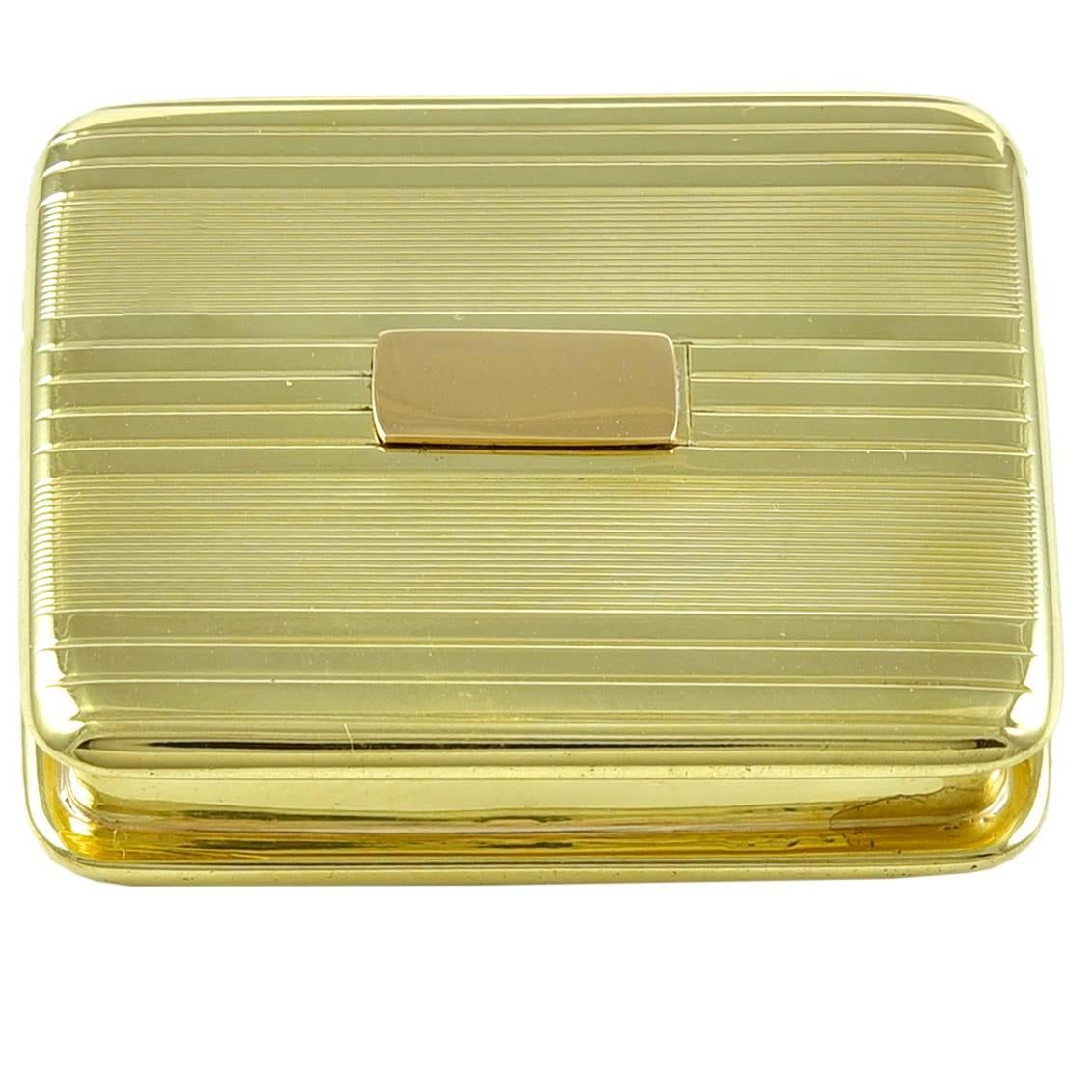 Tiffany & Co. Gold Pill Box