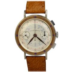 Nice Watch Company Stainless Steel Chronograph Wristwatch