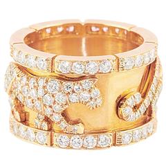 Cartier Panthere Collection Diamond Gold Walking Panther Ring