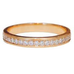 White Diamond and Rose Gold Ring 11