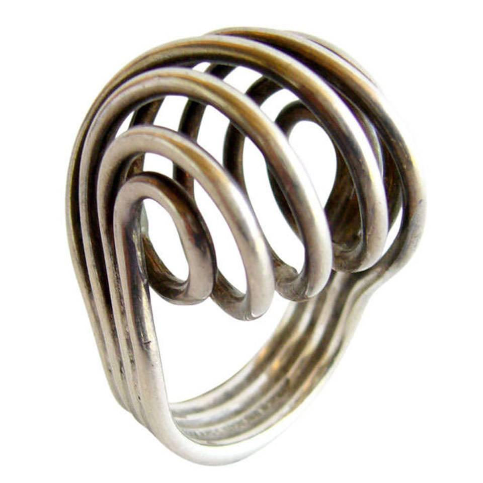 Anna Greta Eker for Plus Sterling Silver Spiral Ring