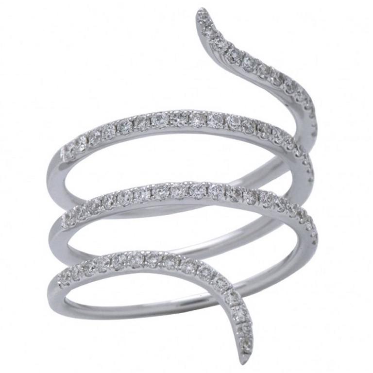 Diamond White Gold Wrap Around Ring For Sale at 1stDibs diamond wrap