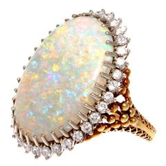 Opal Diamond Gold Ring