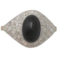 1910s 2.62 Carat Sapphire and Diamond Yellow Gold Cocktail Ring 12