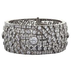 Okrant et Davidonniez Paris Art Deco Diamond and Platinum Bracelet 10