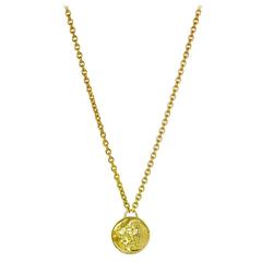 Nemean 18 Karat Yellow Gold Lion Necklace